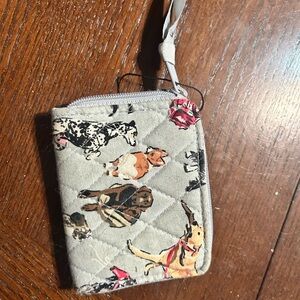 Vera Bradley Gray Quilted Dog Print Wallet